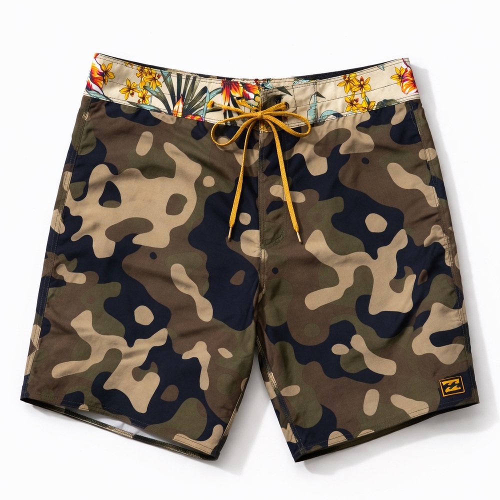 NWT Billabong Men’s Boardshorts Camo Floral Size 40 Swim Shorts